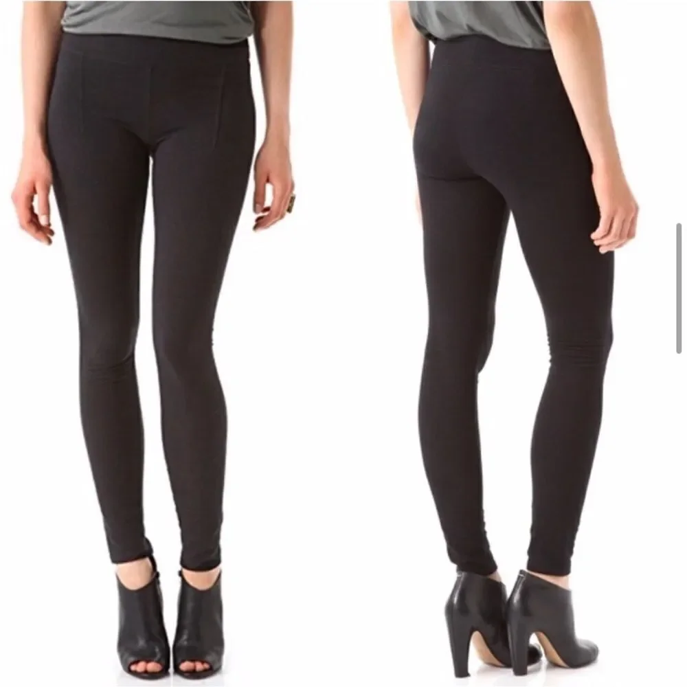 Helmut Lang Cocoon Cotton-Blend Black Legging- Size Small